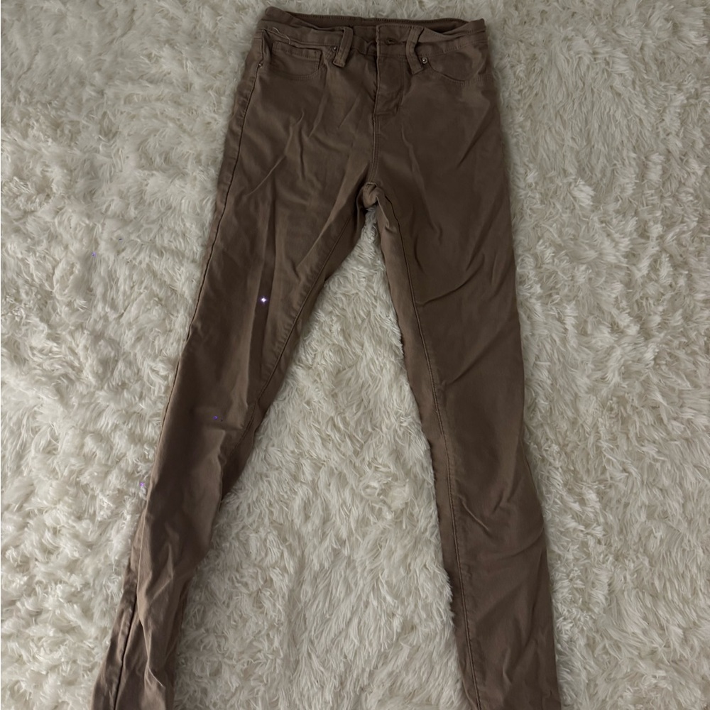 Fashion Nova Tan High-Waisted Pants